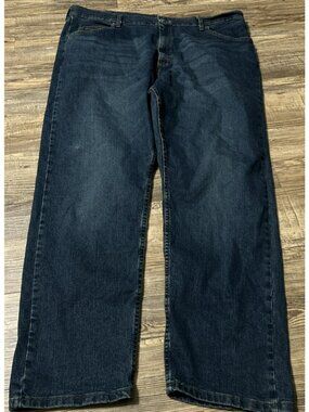 Wrangler Men’s Jeans Size 40 Straight Leg Regular Fit Dark Wash Denim Gently Use